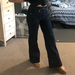 American Eagle extra short wide leg jeans